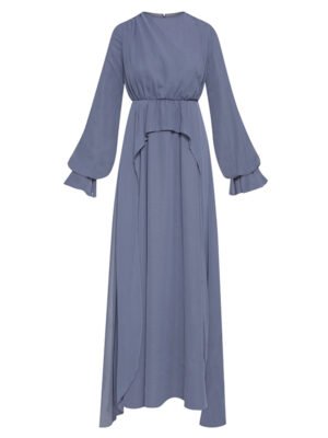 Elegant Long Sleeve chiffon maxi dress