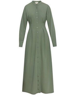 button down maxi dress