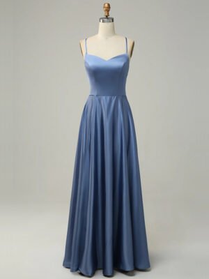 Satin Spaghetti Strap Maxi Dress